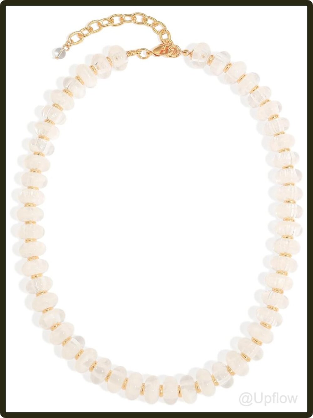 Chunky Beaded Necklace Women Resin Statement Choker Lobster Clasp Gift